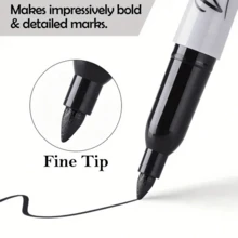 3Pcs/9Pcs -Friendly Fine-Tipped Permanent Marker, Smudge-Proof And Waterproof, Suitable For Accurate Writing On Various Surfaces Back To School - Multicolor - View 9