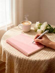 Cuaderno espiral de 120 páginas, con cubierta dura impermeable y forrado para útiles escolares y de oficina - Multicolor - Ver 5