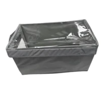 1pc Shelf Large Storage Basket | Sturdy Fabric Wardrobe Storage Box For Organizing Transparent Windows | Foldable Home Storage With Lid, Beige/Gray Decor, Room Decor, Decorations, Decorations, Decor, Storage, Organizer Dress Pants Shoes Jeans Boots Skirt - Multicolor - View 23