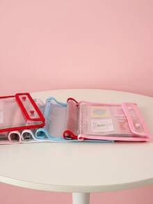 Joivida A5 Binder Double-Buckle Cover, 10pcs Refill Sleeves Bags, DIY Loose Leaf Photo Collect Book, Kpop Organizer Holder,Back To School,School Supplies - Multicolor - View 6