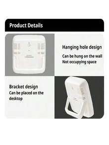 1个全新液晶数字温湿度计婴儿房湿度计背光家用室内电子温湿度计气象站 - 白色 - 查看 5