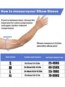 1 Pair Black S/M/L/XL Winter Outdoor Sport Elbow Pads Protector Arm Brace Support - High Elastic Sponge Anti-Slip Collision Avoidance Elbow Sleeves For Men And Women - Multicolor - View 3