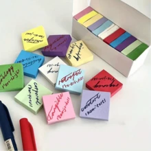 1 Box Of 11 Color Adhesive Notes, Various Colors, Suitable For Students And Offices, Effective Learning And Organization, Self-Adhesive And Tearable - Multicolor - View 4