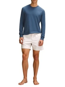 Calvin Klein Logo Embroidery Men's Swimshorts Chalk - Chalk - View 3