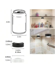 LED Puck Night Lights With Remote,16 Color LED Light Round Timer Dimmable Cabinet Light Puck Lamp For Stairs Home Decor - Multicolor - View 8