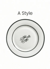 Cirelle 1PC Ceramic Plates Used In The Kitchen, With Various Different Elements In The Plates Suitable For Use By Various People - Multicolor - Ver 4