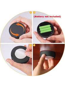 LED Puck Night Lights With Remote,16 Color LED Light Round Timer Dimmable Cabinet Light Puck Lamp For Stairs Home Decor - Multicolor - View 9