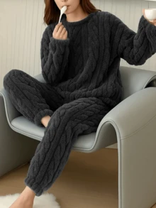 Women Lounge Sets - Black - View 2