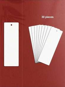30pcs Blank Watercolor Bookmarks, 300gsm Thick Paper, DIY Art Supplies For Coloring, Acrylic Painting, Watercolor, Crafts And Bookmarks - White - View 11