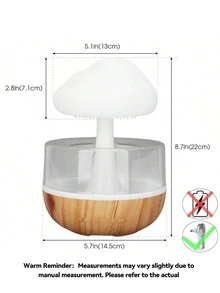Relaxing Cloud Rain Diffuser Night Light Humidifier Raindrop Aromatherapy Machine Atomization Humidification Colorful Lamp Valentine's Day Gift - Multicolor - View 2