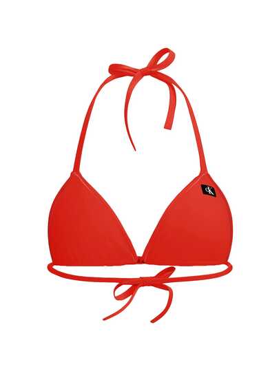 Calvin Klein Monogram Women's Bikini Top Red