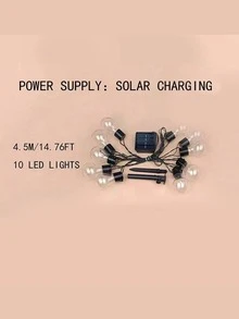 1PC Solar Powered 8 Mode Transparent Retro Light Bulb, Suitable For Garden Decor, Camping Tent Lighting, Holiday Party, Wedding Outdoor Lighting, Autumn House Decoration, Outdoor Decor - Warm White - View 8