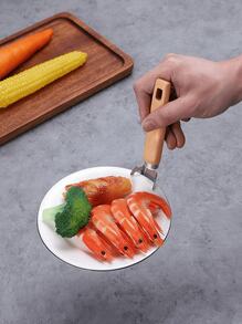 Cirelle 1 pieza Soporte para platos, utensilios de cocina profesionales con mango de madera y herramientas de acero inoxidable, artículos culinarios esenciales para hornear, cocinar, regalo para chef, utensilios para el hogar y el restaurante - Multicolor - Ver 4