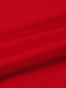 Camiseta de manga larga 100% algodón para dama de cuello redondo corte holgado, muy suave y cómoda con diseño de Santa Rockero - Rojo - Ver 5