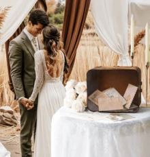 Caixa de Cartão de Casamento de Madeira Marrom/Branca para Recepção, Caixa de Presente Rústica para Casamento com Janela Acrílica, Caixa Grande para Cartões de Dinheiro de Envelope de Casamento para Festa, Formatura, Aniversário - caixa de cartão de casamento - Visão 6