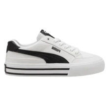 Puma Court Classic Vulc Sneaker Men's Sneakers White 396558 - White- Black - View 1