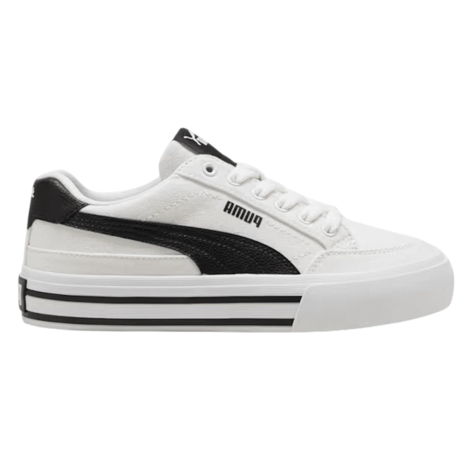 Puma Court Classic Vulc Sneaker Men's Sneakers White 396558 - White- Black - View 1