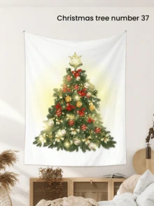 Cirelle أفضل مبيعًا سجادة شجرة عيد الميلاد / شجرة صنوبر - خلفية ديكور غرفة احتفالية، لوحة جدارية بسيطة للاستخدام في مشاهد متعددة