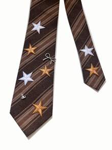 ROMWE Grunge Punk 1pc Gothic Punk Rivet Necktie, Subculture Accessory For Women, Halloween - Multicolor - View 2