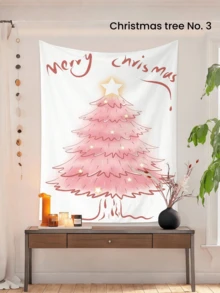 Cirelle أفضل مبيعًا سجادة شجرة عيد الميلاد / شجرة صنوبر - خلفية ديكور غرفة احتفالية، لوحة جدارية بسيطة للاستخدام في مشاهد متعددة