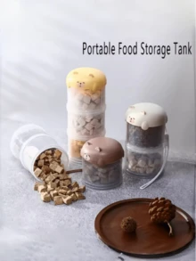 PETSIN 宠物密封分装罐 户外狗狗便携式多功能分装瓶 猫咪可拆卸储物罐 密封容器