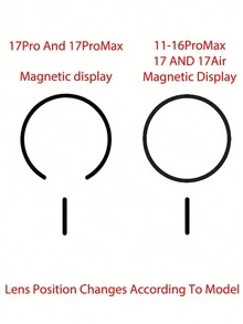 奢华斜挎项链挂绳电镀透明手机壳，兼容 17 Air 16 E 16 15 14 13 12 Pro Max 11，亮面磁吸无线充电保护套 - 黑色 - 查看 5
