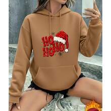 ​Sudadera Y2K Rosa Pastel con Capucha y Gráfico Bordado de HOHOHO! | Jersey Cálido de Manga Larga, Prenda  Streetwear Otoño/Invierno - Camel - Ver 1