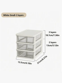 1PC Small Clear Desktop Organizer Dustproof Waterproof And Drop-Resistant High-End Atmosphere Is Convenient For Storage And Takes Up Little Space Suitable For Office Storage Outdoor Tool Storage School Supplies Storage Kitchen Storage Bath Storage Cosmetic Storage And Other Items Storage - Multicolor - View 17