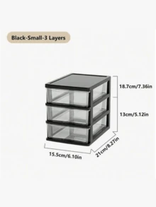 1PC Small Clear Desktop Organizer Dustproof Waterproof And Drop-Resistant High-End Atmosphere Is Convenient For Storage And Takes Up Little Space Suitable For Office Storage Outdoor Tool Storage School Supplies Storage Kitchen Storage Bath Storage Cosmetic Storage And Other Items Storage - Multicolor - View 15