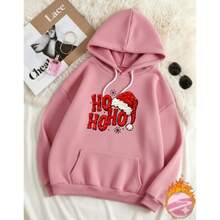 ​Sudadera Y2K Rosa Pastel con Capucha y Gráfico Bordado de HOHOHO! | Jersey Cálido de Manga Larga, Prenda  Streetwear Otoño/Invierno - rosa fresa - Ver 2