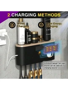 1PC ,Available In 3 Colors,Toothbrush & Toothpaste Holders,It Is Suitable For Both The Main Bathroom And The Secondary Bathroom. - Multicolor - View 2