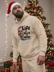 sudadera ropa de hombre sudadera para hombre camisas de hombresudaderas para hombre playera manga larga hombre camisa mangalarga hombre sudadera hombre ropa otoño invierno manga larga disfraz de Navidad - Albaricoque - Ver 1