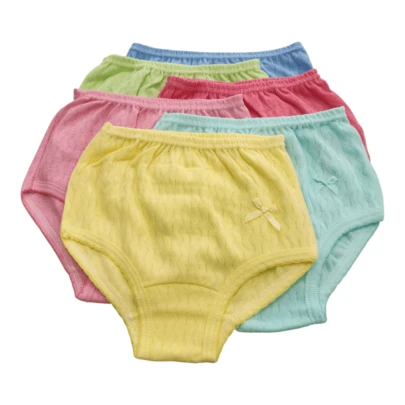 Set de 6 Pantaletas de Colores de Algodón para Niña