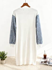 Women Sweater Dresses - White - View 2
