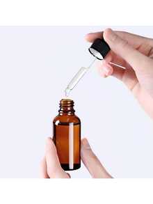 5个装（5毫升-100毫升）琥珀色玻璃滴管瓶，酊剂瓶，带玻璃滴管，适用于精油、芳香疗法、香水、实验室、药房、液体、旅行，玻璃瓶带玻璃滴管 - 分裝瓶 - 查看 2