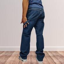 Pantalon Baggy Para Hombre Carpintero - Azul Stone - Ver 3