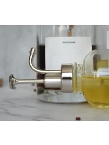 1PC Coffee Syrup Dispenser, Household Storage Dispenser, Used For Milk, Tea, Syrup, Coffee, Milk Tea Syrup Without Durable Transparent Glass Storage Bottles, 500ml Household Bar, Kitchen Utensils, Kitchenware - Clear - View 2