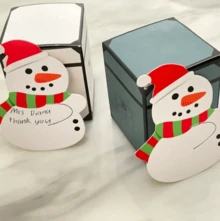 100/50/10pcs Christmas Lollipop Holder Cards, Snowman, Gingerbread Man Candy Cane Holder, Christmas Gift Card Sleeves, Classroom Gifts, Christmas Decorations, Bulk Holiday Cards For Neighbors & Teachers, Christmas Message Cards, For Candy Cane Christmas Party Favors - Multicolor - View 2