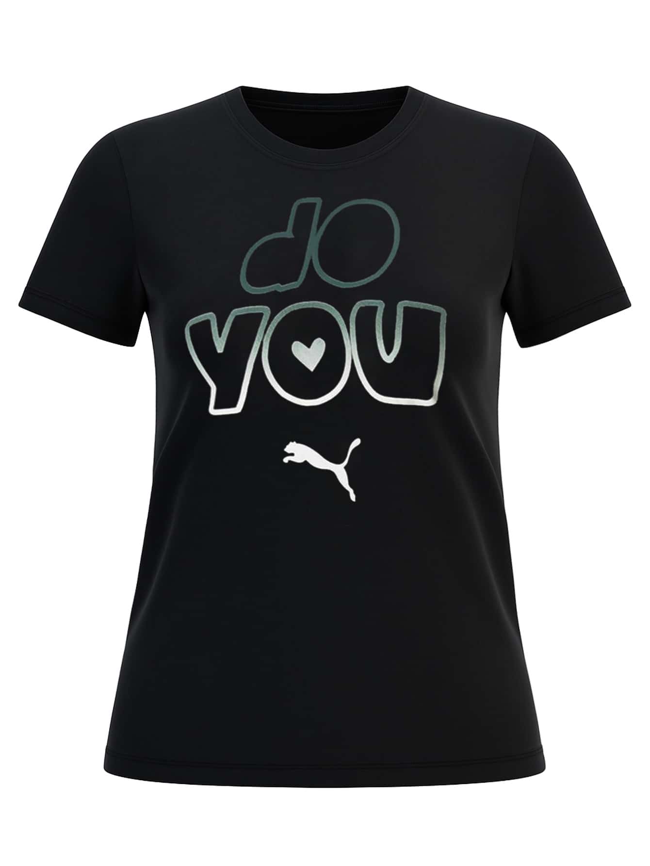 Puma Performance Slogan Women's T-Shirts Black - Black - View 1