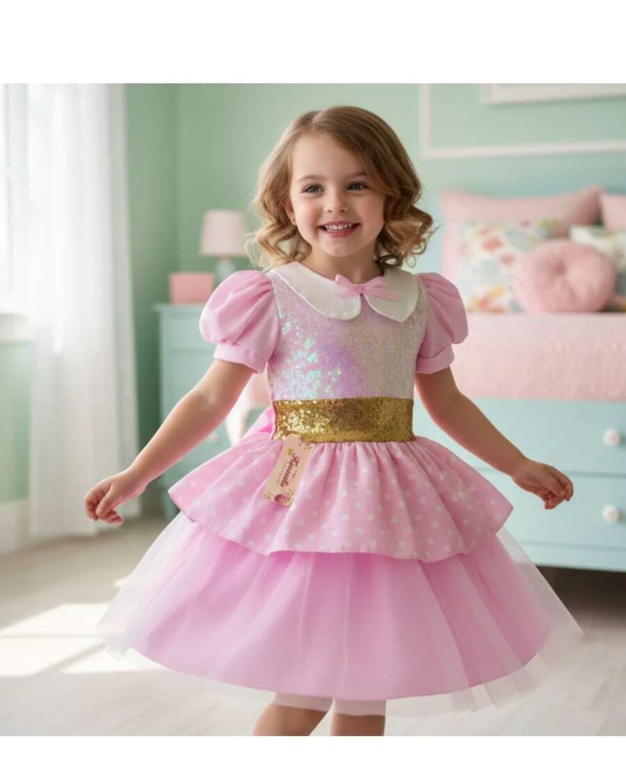 vestido de Mimi rosa con oro - rosa - Ver 1