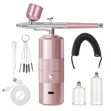 Airbrush For Nails Cordless Portable Airbrush Kit With Compressor 30PSI High-Pressure Rechargeable Air Brush Spray Machine With 0.3MM Nozzle For Painting Model Barber Cookie Cake - Multicolor - View 1