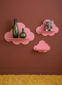 Joivida Bohemian Floating Shelf, Unique Wooden Wave Cloud Shaped Wall Mounted Storage Rack Suitable For Various Room Types, Adorable Decorative Design For Girls Elegant Room - Pink - View 12