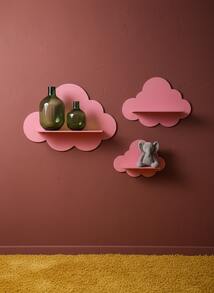 Joivida Bohemian Floating Shelf, Unique Wooden Wave Cloud Shaped Wall Mounted Storage Rack Suitable For Various Room Types, Adorable Decorative Design For Girls Elegant Room - Pink - View 7