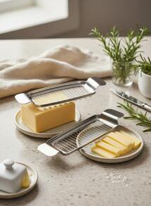 Cirelle 1pc Stainless Steel Cheese Slicer, Butter And Foie Gras Cutter, Kitchen Gadgets With Sharp Blades, Durable Metal Cheese Separator, Ideal Christmas Gift, Butter Cutting Gadget. Functional Design: Stainless Steel Structure