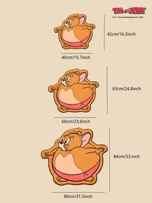 TOM & JERRY X Joivida 1 buah Karpet Kartun Tikus Berlisensi, Alas Lantai Lembut dan Mewah dengan Desain Karakter yang Menggemaskan, Nyaman dan Cerah untuk Kamar Tidur, Ruang Tamu, Sofa, atau Kamar Anak, Sempurna sebagai Aksen Lantai atau Aksesori Sofa, Disarankan Dicuci dengan Tangan - MultiWarna - View 3