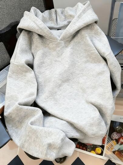 Sudadera con capucha de caída de hombros casual de mujer, para otoño/invierno, tops de manga larga