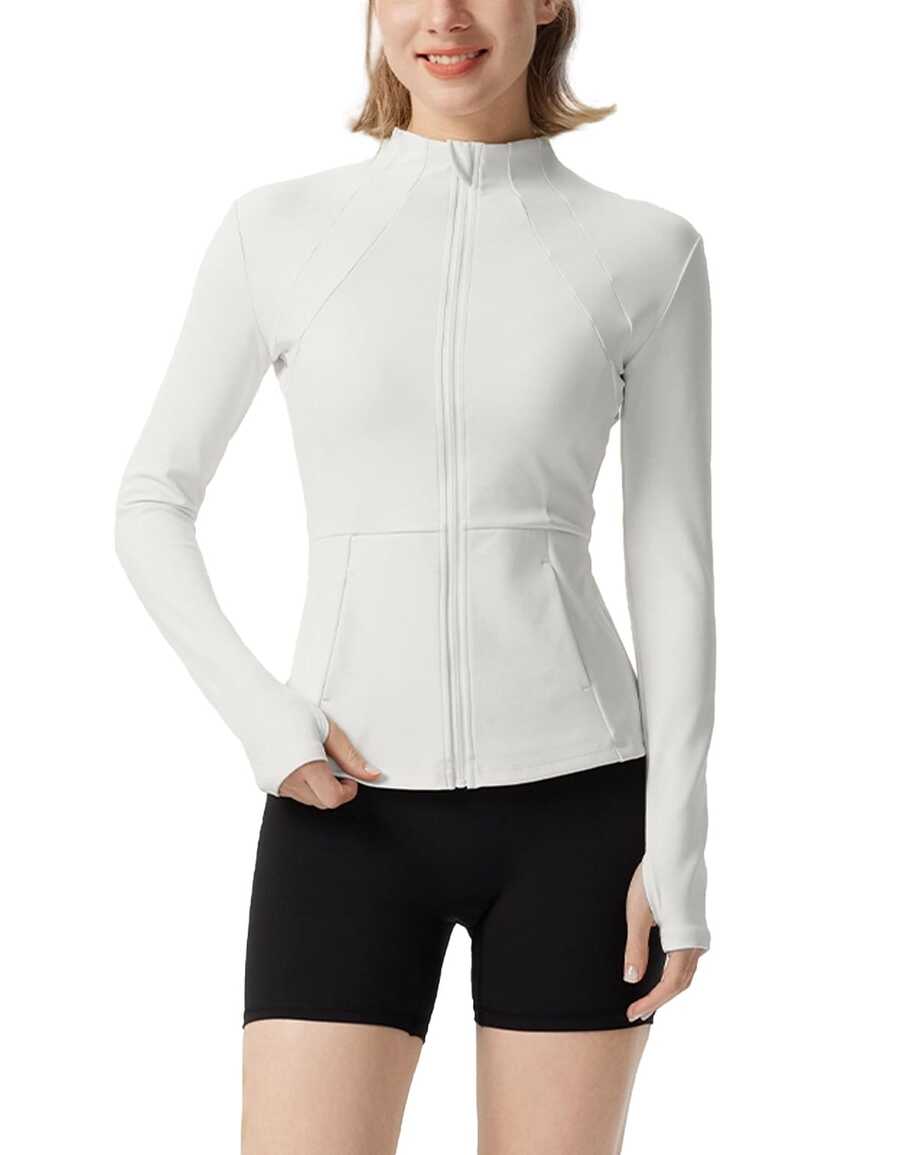 Women Sports Jackets - White - View 1