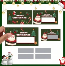 50Pcs Christmas Holiday Scratch Cards With Santa And Tree Design | DIY Holiday Gifts And Prize Tickets | Interactive Party Games For Friends And Family | Including 30 Double-Sided Printing Cards + 30 Scratch Stickers, Christmas Cards - Multicolor - View 2