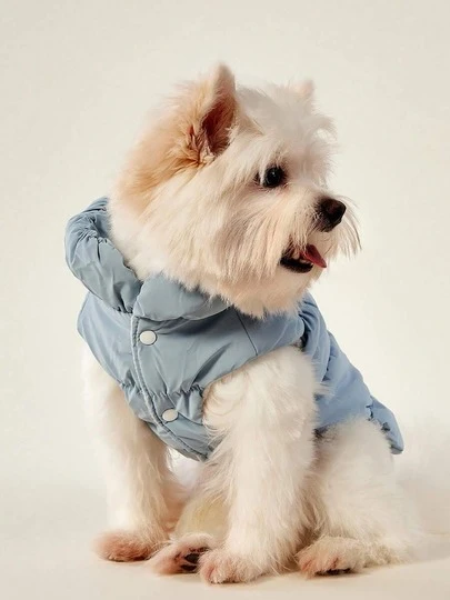  PETSIN 三层加厚保暖宠物狗外套，适合秋冬季节，也适合贵宾犬、泰迪犬、约克夏梗犬及其他小型/中型犬种。