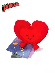 POKOJA LAND 1个装 3.9英寸-Beatty Love 毛绒娃娃吊坠，可爱红色爱心填充娃娃，适合作为情人节/圣诞节及其他节日礼物送给妻子、女朋友、男朋友、爱人 - 彩色 - 查看 7
